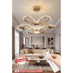 RANSOM İthal Seri 3 Renk Toplu Kumandalı Papatya Led Avize Rose Gold Kasa Salon Ledli Avize
