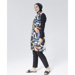 Ranuna Tesettür Mayo - Antrasit - Fıstık Yeşili - XL