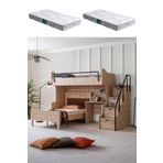 Ranza, Polo Çift Kişilik Çalışma Masalı Ceviz Ranza + 2 Adet Comfort Yatak