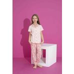 RAPAPA Kız Çocuk Yazlık Likralı (ANNE KIZ KOMBİNİ YAPABİLİRSİNİZ) Penye Düğmeli Pijama Takımı 3027