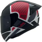 Rapıd 2 Grıd Mat Beyaz-Kırmızı Kask Siyah Cam+Spoiler - 2XL