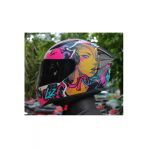 Rapıd 2 Race Cyberg Mat Mor Fullface Motosiklet Kaskı 2 Camlı+Spoıler