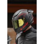 Rapid 2 Race Takaroa Mat Si?yah-Kirmizi Kask - L