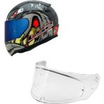 Rapıd 2 Spox Gri-Kırmızı Kask Mavi Cam - 2XL
