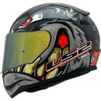 Rapıd 2 Spox Gri-Kırmızı Kask Sarı Cam - 2XL