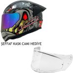 Rapıd 2 Spox Gri-Kırmızı Kask Şeffaf Kask Camı - XL