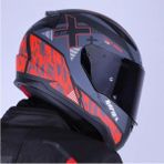 Rapid 2 Xtreet Mat Siyah - Kırmızı Kask Siyah Vizörlü - XS