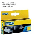 Rapid Zımba Teli, R 13/8-2.5M, 1Paket=2500 Adet