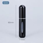 Rapsoli Mini Parfüm Şişesi Doldurulabilir Parfüm Şişesi Atomizer Cep Parfüm Şişesi Transfer Parfüm Şişesi - Siyah