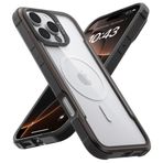 RAPTIC iPhone 16 Pro için Kalkan Manyetik Kılıf, MagSafe ile Uyumlu, [2024 Yakalama Düğmesi Darbeye Dayanıklı Şeffaf Kılıf], Askeri Sınıf 13FT Düşme Testi, Dayanıklı Alüminyum Çerçeve, 6,3 inç, Mocha