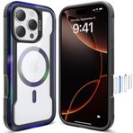 RAPTIC iPhone 16 Pro Max için Yükseltilmiş Kalkan 2.0, Kamera Kontrol Yakalama Düğmesi ve Hassas Düğmeler, Askeri Sınıf 13ft Düşme Testi, Gradyan Etkisi Kılıf, 6,9 inç, Oniks Gradyan