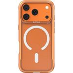 Raptic iPhone 17 Pro Max Kılıf M-safeli Shield Classic Serisi Şeffaf Tasarım C-Magnet Kapak Turuncu