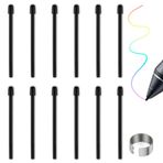 RAPUDA WACOM için Standart Kalem Uçları, Wacom Intuos Pro, Wacom IMobileStudio Pro, Wacom Cintiq Pro, Wacom Citiq16 için 12 adet Siyah Yedek Yedek Kalem İpuçları (Kaldırma Halkası)