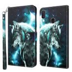 Rapuled Samsung Galaxy A10E/A20E Kılıfı ile Uyumlu, Darbeye Dayanıklı PU Deri Cüzdan Telefon Kılıfı 3D Telefon Kılıfı Stant Manyetik Jel Silikon Tampon Arka İnce Fit Koruyucu Kılıf (Kurt)
