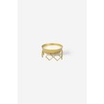 Rarart Conceptgold Metal Mumluk - Dekoratif Geometrik Ayaklı Mumluk - Ornate Small