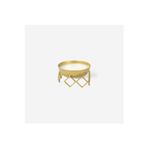 Rarart Conceptgold Metal Mumluk - Dekoratif Prizma Ayaklı Mumluk - Ornate Large
