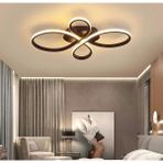Rarossa Nehir Siyah Renk Plafonyer Modern Gün Işığı Ledli Salon Mutfak Hol Avize - 1