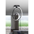Rarossa Orjin Siyah Tekli Plafonyer LED Beyaz Işık Ultra Ledli Salon Mutfak Oda Hol Ledli Avize - 1
