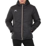 Raru Anorak Mereo Siyah Erkek Mont Regular Kalıp Elyaf Dolgulu Kapüşonlu - 2XL