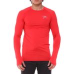 Raru Extra Stretch Baselayer T-Shirt Kırmızı Uzun Kollu Spor Giyim Erkek Slim Fit %92 Polyester