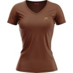 Raru Kadın %100 Pamuk T-Shirt Mulıer Kahverengi - 2XL