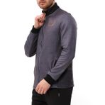 Raru Medusa Gri Erkek Fermuarlı Sweatshirt