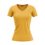 Raru MULIER Kadın Pamuklu Sarı Günlük T-shirt