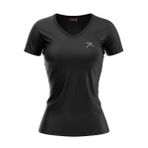 Raru MULIER Kadın Pamuklu Siyah Günlük T-shirt