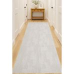Raschel Carpet Bohem Krem Emboss Premium Seri Kaymaz Taban Jel Taban Halı Yolluk Antre Hol