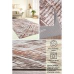 Raschel Carpet Kahve Emboss Desenli Kalın Yumuşak Kaymaz Özel Taban Halı Yolluk, 150 x 80