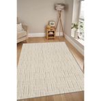 Raschel Carpet Kaymaz Taban Moopy Krem Rengi Bukleli Yumuşak Soft Dokuma Yolluk Halı Salon Halısı LP1001A, 80 x 850
