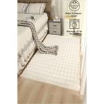 Raschel Carpet Krem Yumuşak Bubble Kaymaz Özel Taban Peluş Halı Yolluk, 100 x 320
