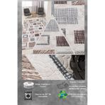 Raschel Carpet Mavi Kahve Emboss Çökme Kare Desenli Kalın Yumuşak Kaymaz Özel Taban Halı Yolluk, 80 x 170