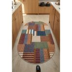 Raschel Carpet Oval Bohem Yıkanabilir Leke Tutmaz Modern Mutfak Halısı Multi Renkli Özel Seri Kaymaz Taban Halı RC_MULTI_MUTFK_YENIMDLELIPS_002