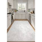 Raschel Carpet Premium Yıkanabilir Leke Tutmaz Emboss Bohem Krem Mutfak Halısı Özel Seri Kaymaz Taban Halı