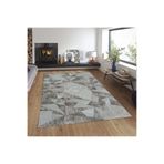 Raschel Carpet Üçgen Motifli Kahverengi Oturma Odası Ve Salon Halısı, 200 x 290