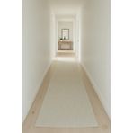 Raschel Carpet Yaprak Krem Emboss Premium Seri Yeni Nesil Kaymaz Taban Jel Taban Halı Yolluk Antre Hol