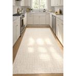Raschel Carpet Yıkanabilir Leke Tutmaz Moopy Krem Dokuma Mutfak Halısı Kaymaz Taban Halı MUTFAK_LP1001A_KREM