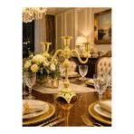 RASHA COLLECTION 3'Lü Gold Şamdanlık