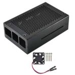 Raspberry Pi 4 Alüminyum Muhafaza Kutusu (Fanlı)