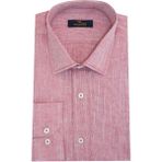 Rasstmen Erkek Gömlek Uzun Kol Silim Fit Keten BGL-ST01456 - Bordo