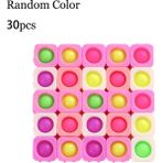 Rastgele Küçük-30 Adet Tarzı Büyük Parmak Blokları Fidget Basit Dimple Oyuncak Kendin Yap Yapı Taşları Silikon Puzzle Oyuncak Fidget Sıkma Yetişkin Çocuk Oyuncakları (Yurt Dışından) - Renkli