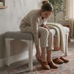 Ratemo Mobilya Ratemo Dekoratif Puf Bench Oturma Bankı – Döşemelik Kumaşlı Antre & Yatak Ucu Bench 80X40X45 cm