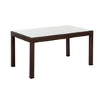 Rattan 90x150 Camlı Kahve Masa - Bahçe&balkon&teras Koyu kahverengi