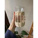 Rattan Bambu Kapaklı Mini Sepet - Bej