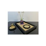 RATTAN CONCEPT 2'Lİ RATTAN DİKDÖRTGEN SET (33*21CM BÜYÜK BOY+2'Lİ BARDAK ALTLIĞI) RATTAN TEPSİ, HAZERAN