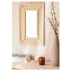 RATTAN CONCEPT Rattan Dekoratif Ayna, Hazeran Ayna, Salon Aynası, Doğal Hazeran 40x60 Cm