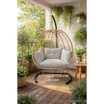 Rattano Garden *Minderi İÇİ Dolgulu ve kılıflıdır.SALINCAK FİYATA DAHİL DEGİLDİR - Açık Gri