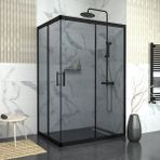 Raumark Black Rigel 6 mm Füme Cam 90x120 cm Dikdörtgen Duşakabin