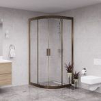 Raumark Bronze Luna 6mm Şeffaf Cam Oval Duşakabin - 100X100